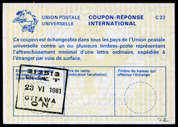 CANADA  Coupon Réponse International / International Reply Coupon - Antwoordcoupons