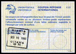 CANADA  Coupon Réponse International / International Reply Coupon - Buoni Risposta Internazionali (Coupon)