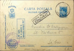 ROUMANIE / ROMANIA 1942 (21/04) Censored Military P.Card Mi.FP11.I From APO N°63 - Covers & Documents
