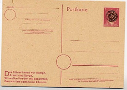 Notausgabe P A09 Postkarte  LÖBAU 1945  Kat. 50,00 € - Enteros Postales