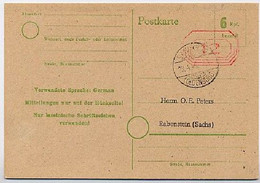 Notausgabe P B01 II Postkarte OLDENBURG Sandkrug 1946 Kat. 20,00 € - Emergency Issues British Zone