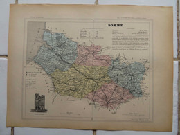 DÉPARTEMENT DE LA SOMME— CARTE ANCIENNE DE 1896 - Cartes Géographiques