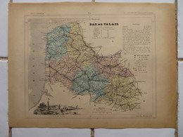 DÉPARTEMENT DU PAS-DE-CALAIS— CARTE ANCIENNE DE 1896 - Cartes Géographiques
