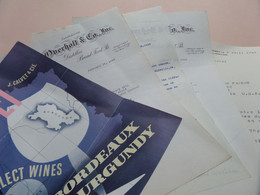 J. CALVET & Cie SELECT WINES Of BORDEAUX And BURGUNDY ( OVERHOLT / PAZERY / CONARDINS ) 1949 ( Invoice & Folder ) ! - 1900 – 1949