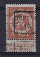 PELLENS Cijfer Nr. 109 Voorafgestempeld Nr. 2242 C  TOURNAI 13 In Goede Staat ; Zie Ook Scan ! ZELDZAAM - Roulettes 1910-19