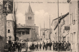 St Cyr * La Place De L'église * Débit De Tabacs Tabac Et Papiers Timbres * Villageois - Andere & Zonder Classificatie