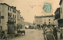 St Félicien * La Place Du Village * Hôtel Du Midi * Villageois - Other & Unclassified