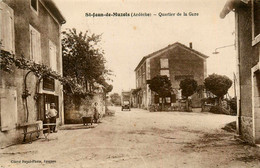 St Jean De Muzols * Rue Et Quartier De La Gare * Café De Buzet - Autres & Non Classés