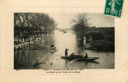 Ivry Sur Seine * Inondations 29 Janvier 1910 * Crue * Le Quai Et La Porte De La Gare - Ivry Sur Seine