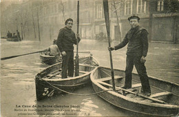 Paris * Inondations * Marins De Dunkerque Montés Sur Canots Pliants * Crue De La Seine Janvier 1910 - Paris Flood, 1910