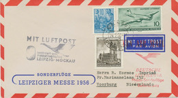 DDR 1956 Sternflug Zur Leipziger Frühjahrs-Messe AMSTERDAM – LEIPZIG - AMSTERDAM - Lettres & Documents