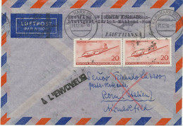 DDR 1957 Mitläuferpost Aus Der DDR Zum Erstflug Mit Swissair KÖLN/BONN - ZÜRICH - Lettres & Documents