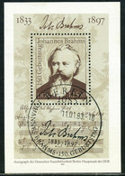 DDR 1983 Blockausgabe 150.Geburtstag Von Johannes Brahms Mit ESST BERLIN 1085 - Blocks & Kleinbögen