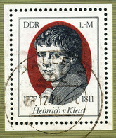 DDR 1977 200. Geburtstag Von Heinrich Von Kleist Gestempeltes Kab.-stück Ex. Bl. - Sonstige & Ohne Zuordnung