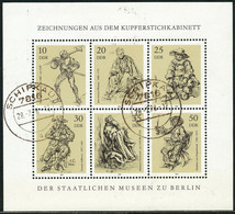 DDR 1978 Kupferstichkabinett Staatlichen Museen Berlin: Zeichnungen Kleinbogen O - Blocchi