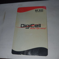 Belize-(BZ-DIG-PRE-0013)-(12)-digicell Make Life Easy-(bz$20)-(3133-0770-6234)-used Card+1card Prepiad/gift Free - Belice