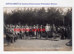 KÖNIGSBRÜCK-Kriegsgefangenenlager-Prisonniers RUSSES-Enterrement-CARTE PHOTO Allemande-Guerre 14-18-1 WK-Militaria- - Koenigsbrueck