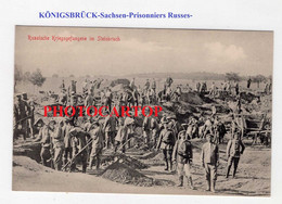 KÖNIGSBRÜCK-Prisonniers RUSSES-travail A La Carriere-Steinbruch-CARTE Imprimee All.-Guerre 14-18-1 WK-Militaria- - Koenigsbrueck