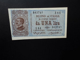 ITALIE * : 1 LIRA  02.09.1914    CI 3 BS 3 ** / P 36a     SUP à SUP+ *** - Italia – 1 Lira