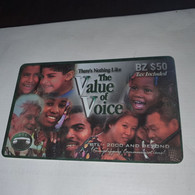 Belize-(BZ-DIG-PRE-?)-(14)-the Value Of Voice-(BZ-$50)-(325-658-0776)-used Card+1card Prepiad/gift Free - Belize