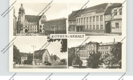 0-4370 KÖTHEN, Bahnhof, Chemiefachschule, Stadttheater, Marktplatz Mit Rathaus, 1956 - Köthen (Anhalt)