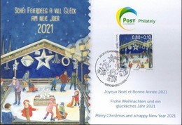 Wenskaart Joyeux Noel Et Bonne Anneee 2021 Speciale Afstempeling  2020 - Cartoline Commemorative