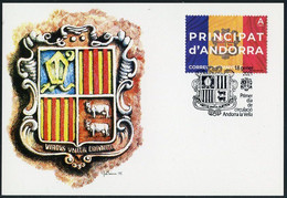 ANDORRA / ANDORRE (2021) - Carte Maximum Card - Bandera Y Escudo / Drapeau Et Blason / Flag & Coat Of Arms - Autres & Non Classés