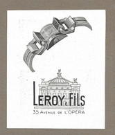 PUBLICITE ANCIENNE 1940.. Montres Et Bijoux LEROY & Fils Avenue De L'Opéra à PARIS - Werbung