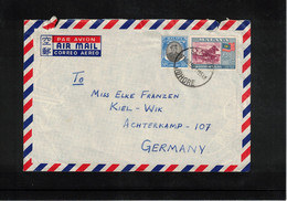 Malaysia Johore 1958 Interesting Airmail Letter To Germany - Johore