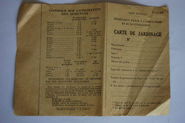 Rationnement - Carte De Jardinage - Historische Dokumente