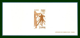 Gravure N° 3876 Jeux Olympiques D'Hiver Turin 2006 Proof France Torino - Invierno 2006: Turín