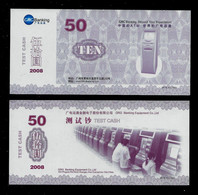 Test Note GRG China, 50 Units, Typ A, Beids. Druck, Format 150 X 70 Mm, RRRRR, UNC - Other - Asia