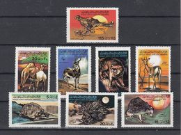 148.LIBYA 1979 SET/8 STAMP AFRICAN WILD ANIMALS,WILD CATS, DEER, CAMELS ,TURTLES . MNH - Libya