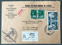 France PA Et Béquet Sur Enveloppe Recommandée, Conseil Des Prud'hommes De Lisieux 1975 - (B3820) - 1961-....