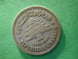 Lebanon 50 Piasters  1952 Silver - Libano