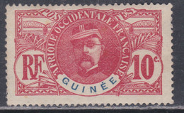 Guinée Française N° 37 X , Type Faidherbe : 10 C. Rose, Trace De  Charnière, TB - Nuevos