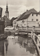 D-03222 Lübbenau - Ortsansicht - Kirche - Brücke - Car - Wartburg - Lübbenau