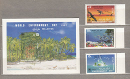 MALDIVE ISL Environment Day 1987 Mi 1074-1075 Block MNH (**) #21061 - Midway-eilanden