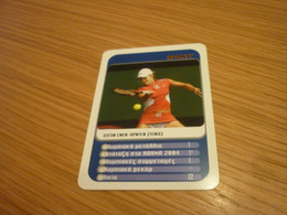 Justine Henin-Hardenne Rookie Belgian Tennis Player Athens 2004 Olympic Games Medalist Greece Greek Trading Card - Trading Cards