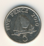 GUERNSEY 2010: 5 Pence, KM 97 - Guernesey