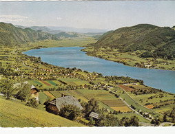 1304) Blick Von Der GERLITZEN Auf Den OSSIACHERSEE - Top Variante Stempel Alpenhotel BERGER Bodensdorf - Ossiachersee-Orte