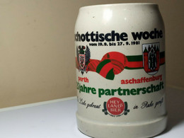 CHOPE A BIERE. SCHOTTISCHE WOCHE.VOM 19/9.BIS 27/9/1981. 25 JAHRE PARTNERSCHAFT. - Tasas