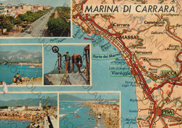 CARTOLINA  MARINA DI CARRARA.MASSA,TOSCANA,LUNGOMARE,SOLE,MARE,BARCHE,VACANZA,BELLA ITALIA,VIAGGIATA 1971 - Massa