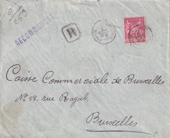 ALEXANDRIE 1899 LETTRE RECOMMANDEE POUR BRUXELLES - Cartas & Documentos