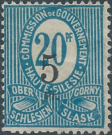 POLONIA - POLAND- 1920 COMMISSION DE GOUVERNMENT Gornyj Slask Slesia 5/20Pf - Silesia