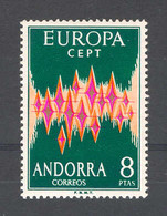 Andorra 1972 - Europa Ed 72, (**) - Ungebraucht