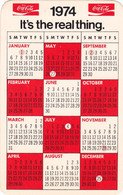 Delcampe - Coca-Cola Calendar Taschenkalender Calendario 1974 USA - Kleinformat : 1971-80