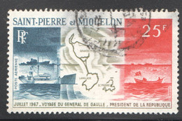 SPM  1967  Visite Du Président De Gaulle  Yv PA 38 - Usados