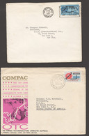 1963  Commonwealth Pacific Cable - Matched Pair OZ  (Oversas Telecommunications Commission )and GB  FDCs - Primo Giorno D'emissione (FDC)