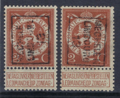 Nr. 109 Voorafgestempeld Nr. 2229 Positie A + B MECHELEN - LIMBOURG 13 ; Staat Zie Scan  ! RR - Roulettes 1910-19